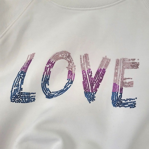 Unworn Sadig & Voltaire Upper Love Strass Graphic Sweatshirt in White - Picture 5 of 7